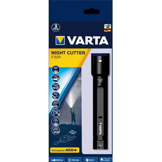 Фонарь Varta Night Cutter F30R (18901101111) Дальность луча 300