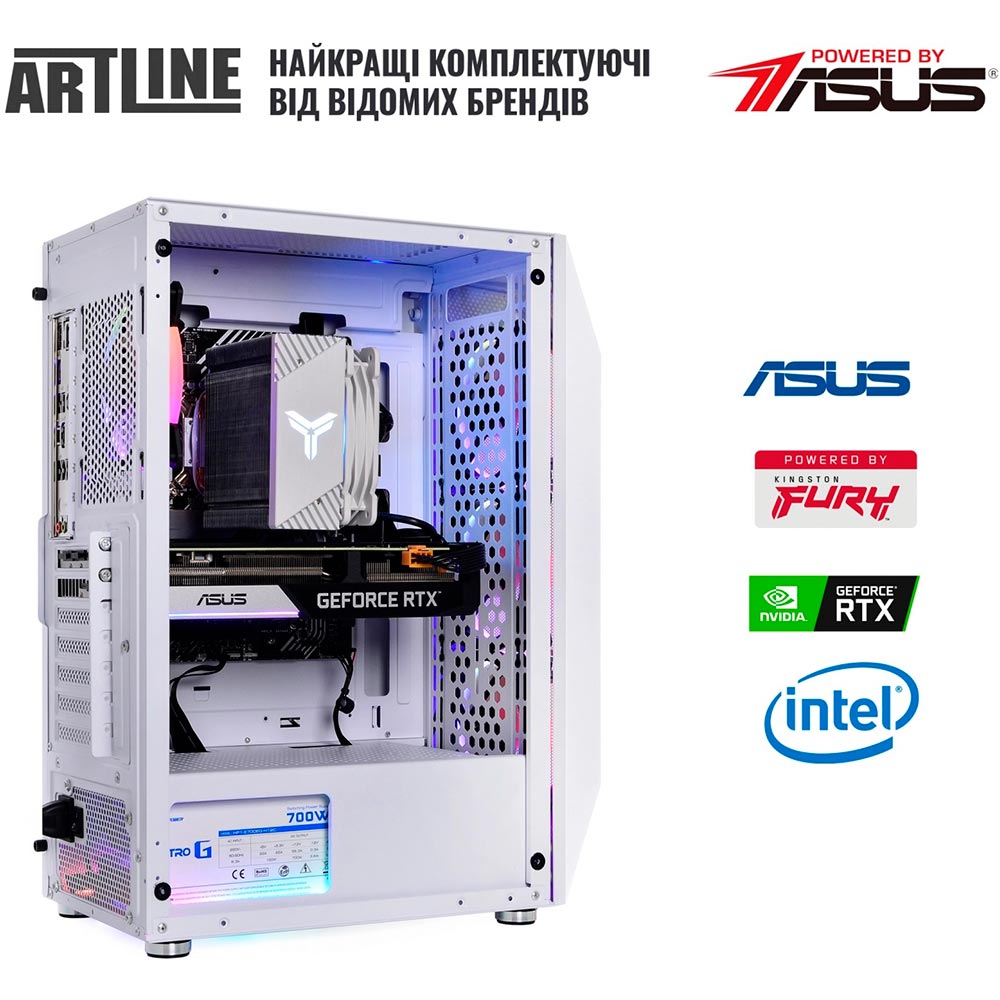 Зображення Комп'ютер ARTLINE Gaming X55WHITEv42Win