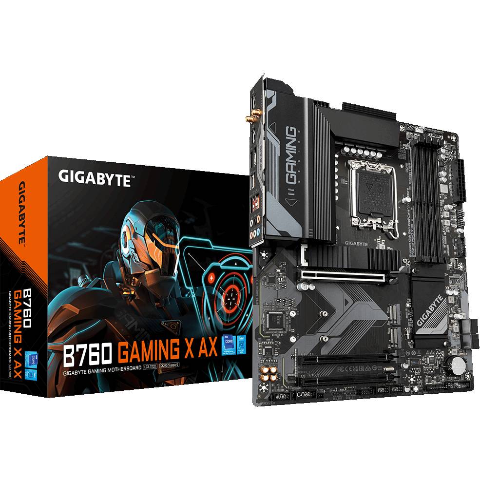 Материнская плата GIGABYTE B760 GAMING X AX Поддерживаемые процессоры 13-е поколение і Intel Core 12-е поколение, Pentium Gold і Celeron