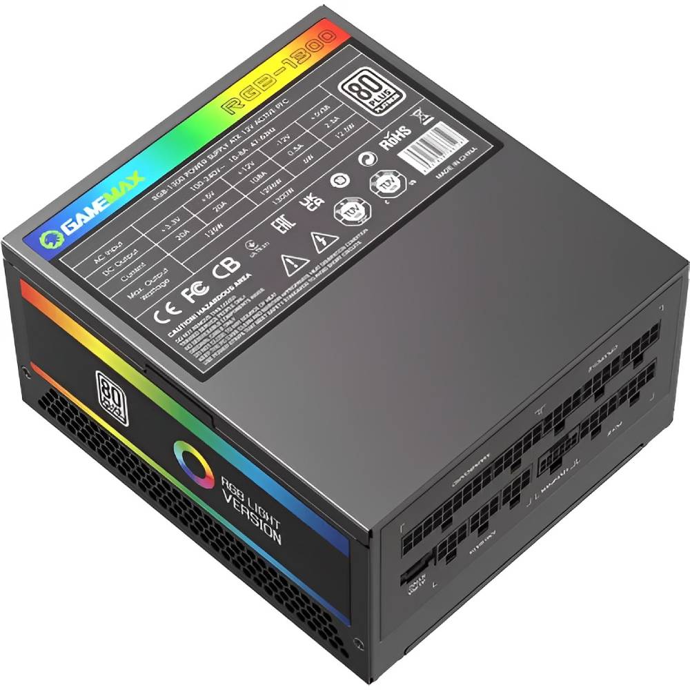 Блок живлення GAMEMAX RGB-1300 1300W (ATX3.0 PCIE5.0) Форм-фактор ATX