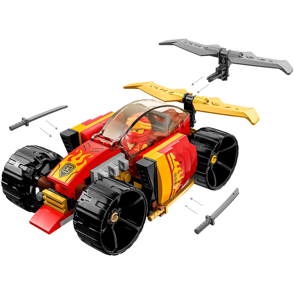 Конструктор LEGO Ninjago Гоночний автомобіль ніндзя Кая EVO 94 деталі (71780) Тип класичний