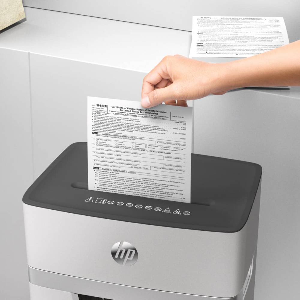 Шредер HP OneShred 10MC, 20 л (2804) Материал металл