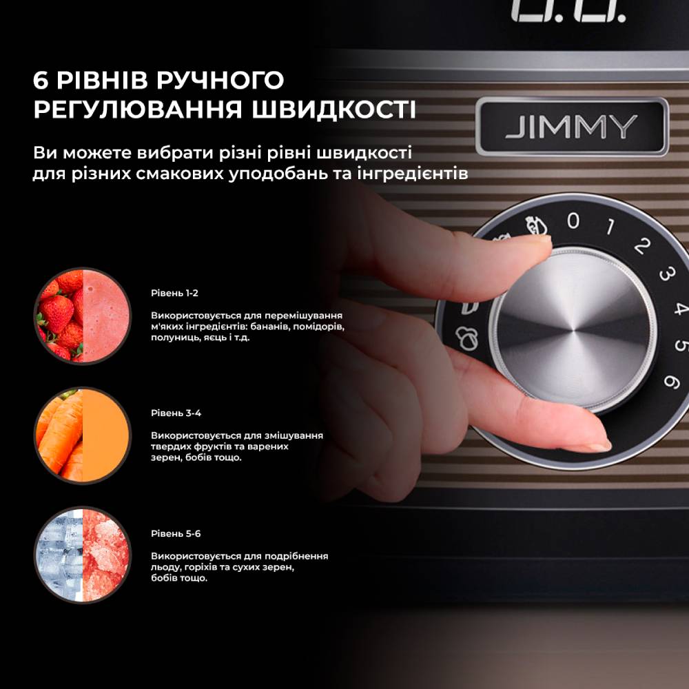 Блендер JIMMY B53 Champagne Black Количество скоростей 6