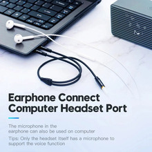 Кабель VENTION Audio 3.5mm F 4pin - 2 x 3.5mm M 3pin 0.3 м (BBTBY)