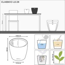 Кашпо LECHUZA Classico Premium LS 35 Сіро-коричневий (16065)