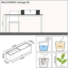 Кашпо Lechuza Balconera Cottage 80 Мокко (15615)