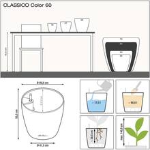 Кашпо Lechuza CLASSICO Color 60 Серый (13334)