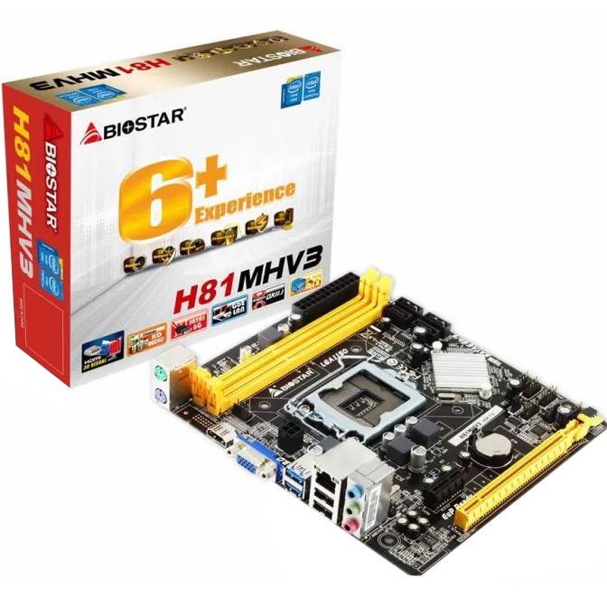 Материнська плата BIOSTAR H81MHV3 3.0 Підтримувані процесори Intel Core i7 / Core i5 / Core i3 / Pentium / 4-го поколения 