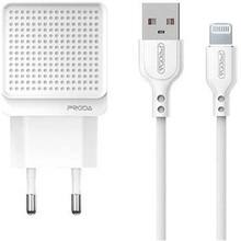 Мережевий зарядний пристрій Proda Saiya Air A25i 2USB 18W з cable lighting White (PD-A25i-Cab-WH)