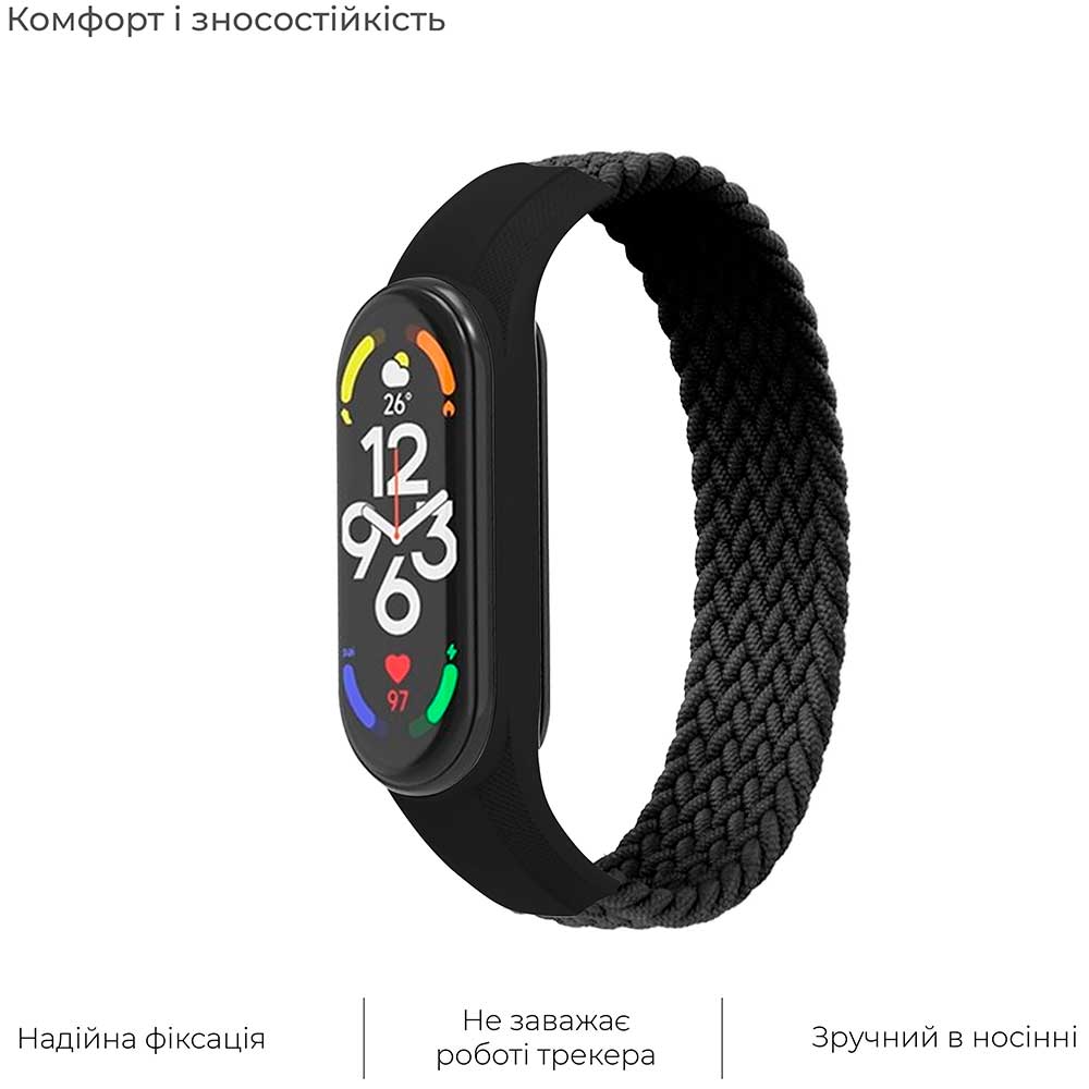 Ремінець ARMORSTANDART для Xiaomi Mi Band 4/5/6/7 Black size M (ARM58769) Сумісність за моделлю XIAOMI Mi Band 6