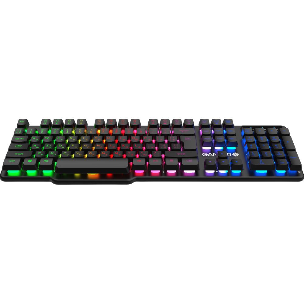 Клавіатура GAMEPRO RGB USB Black (GK380) Конструкція мембранна