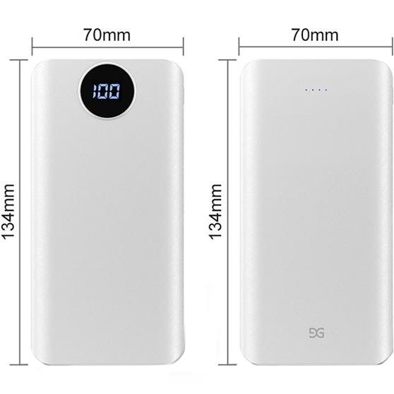 Powerbank GUSGU Xiamen Mini 80000M 20000mAh White (GB/T-35590/UA-102807) Тип аккумулятора Li-Pol