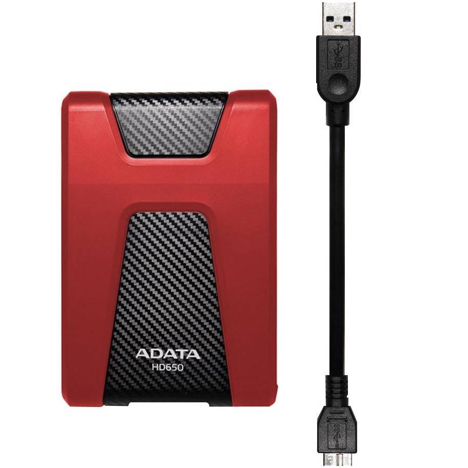 Зовнішній жорсткий диск ADATA 2.5" 2TB (AHD650-2TU31-CRD) Ємність 2 Тб
