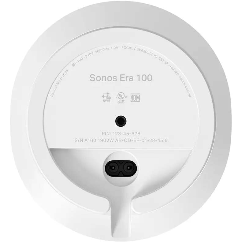 Акустична система Sonos Era 100 White (E10G1EU1) Живлення мережа