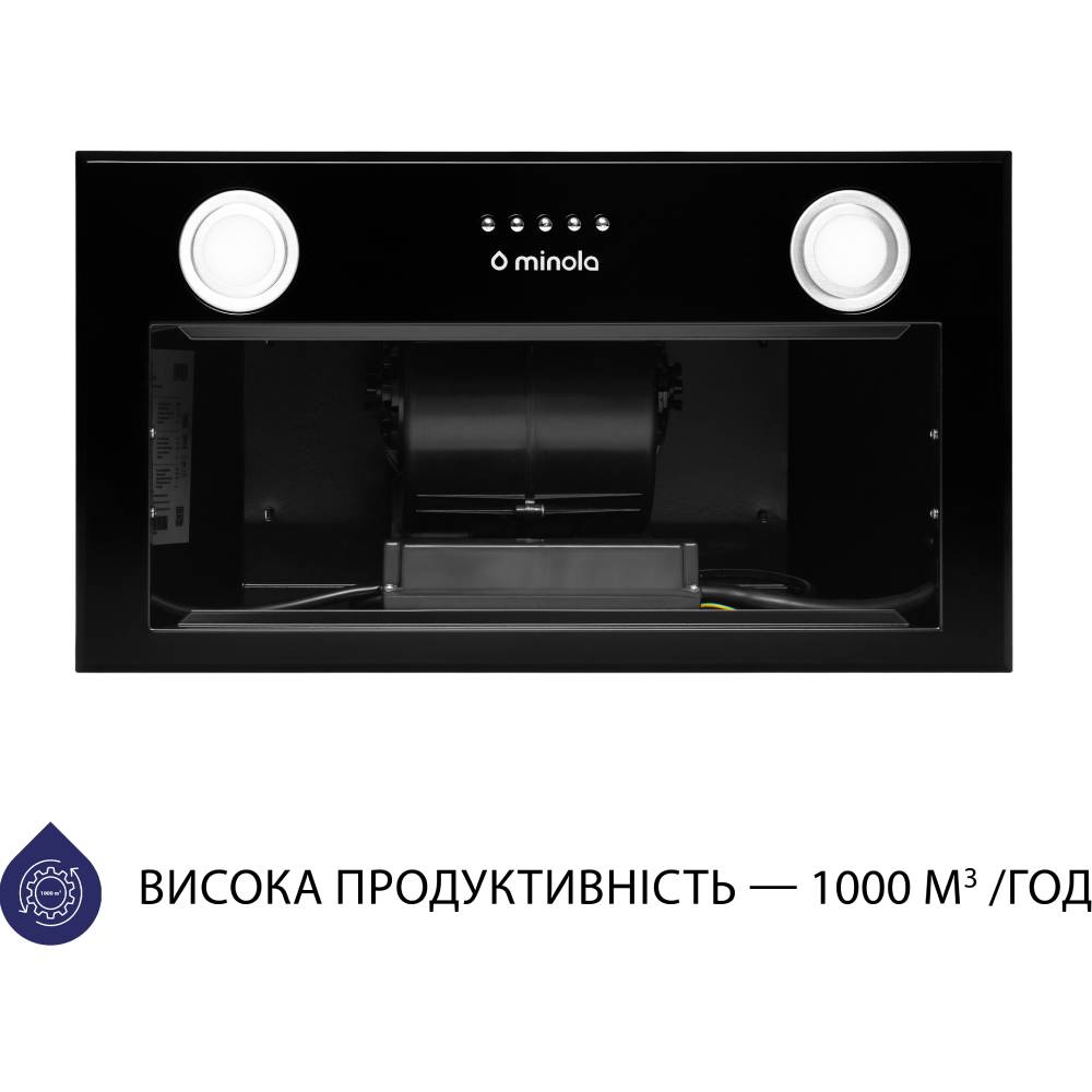 Витяжка MINOLA HBI 5622 BLF 1000 LED Тип вбудована