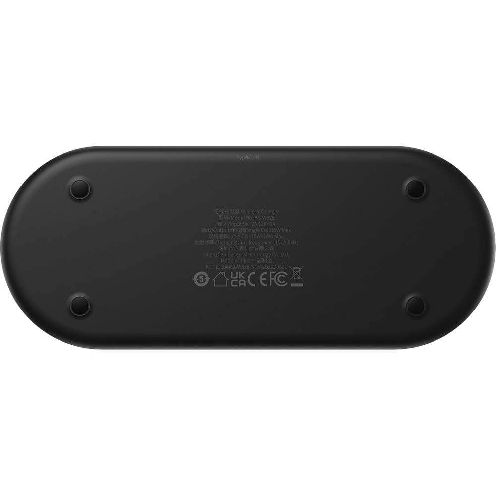 Беспроводное зарядное устройство Baseus 20W Digital LED Display Black (WXSX010101) Тип кабеля USB х USB Type-С