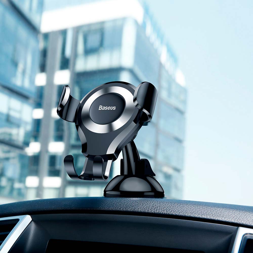 Автодержатель для телефона Baseus Osculum Type Gravity Car Mount Black (SUYL-XP01) Минимальная диагональ экрана, дюймов 4.7