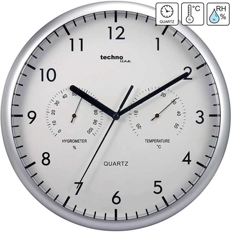 Настінний годинник TECHNOLINE WT650 White (WT650) Індикація Стрілкова