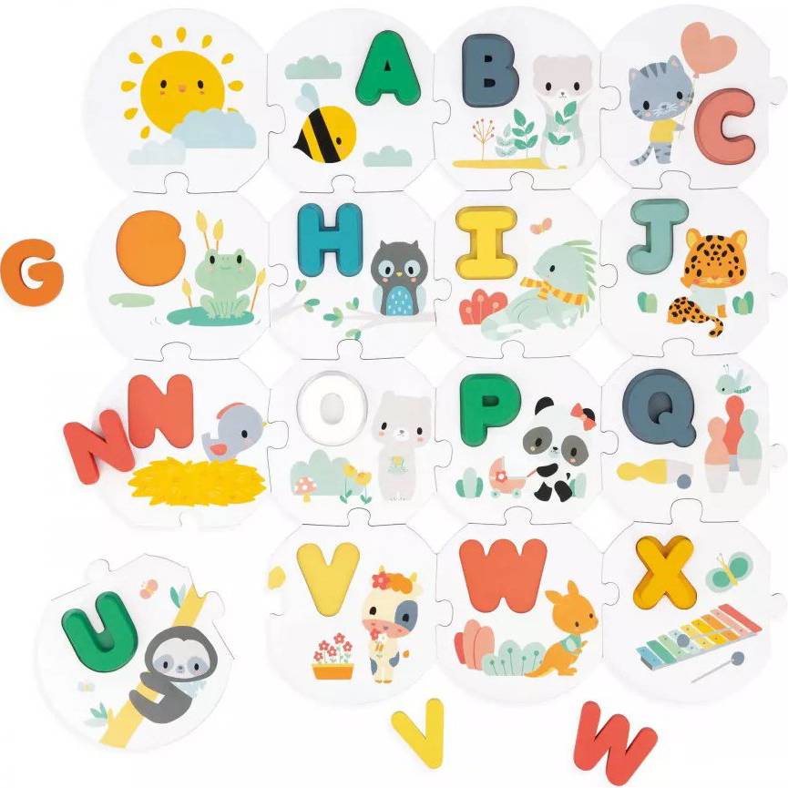 Развивающая игра JANOD Мой первый алфавитный пазл (J08045) Для кого универсально