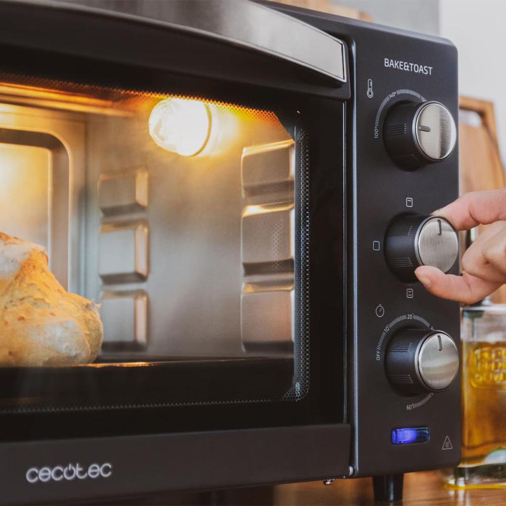 Электропечь CECOTEC Mini oven Bake&Toast 2400 Black (CCTC-02226) Максимальная температура нагрева 230
