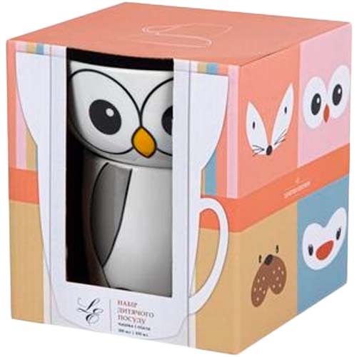 Набор детской посуды Limited Edition Happy Owl 2 пр (YF6014) Цвет белый