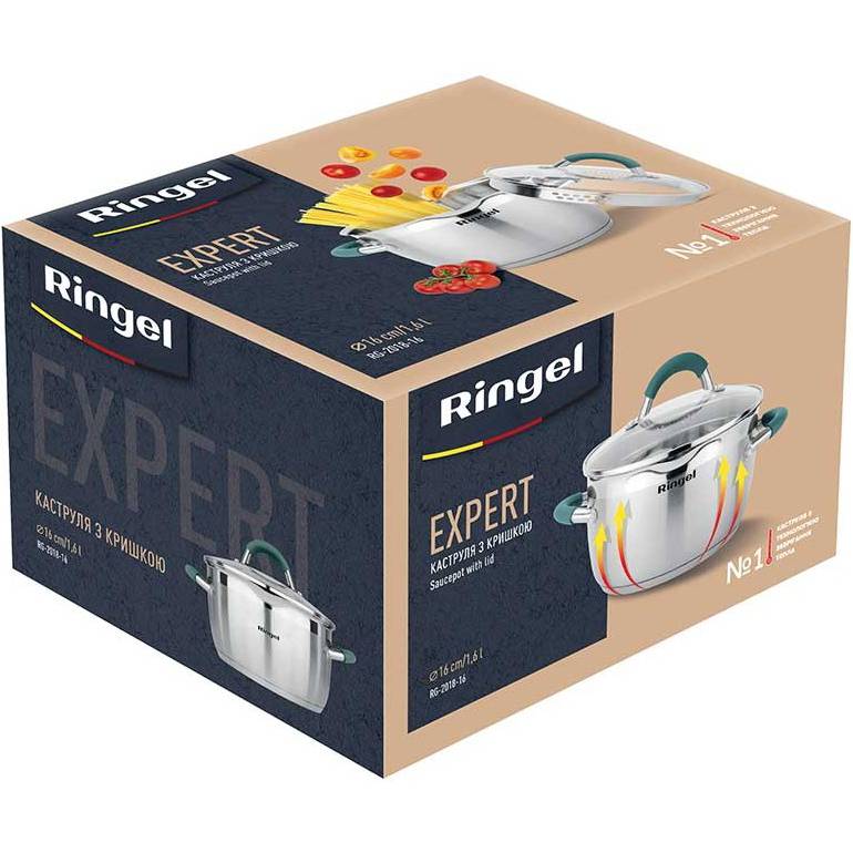 Кастрюля RINGEL EXPERT 1,6 л (RG 2018-16) Диаметр/длина 16