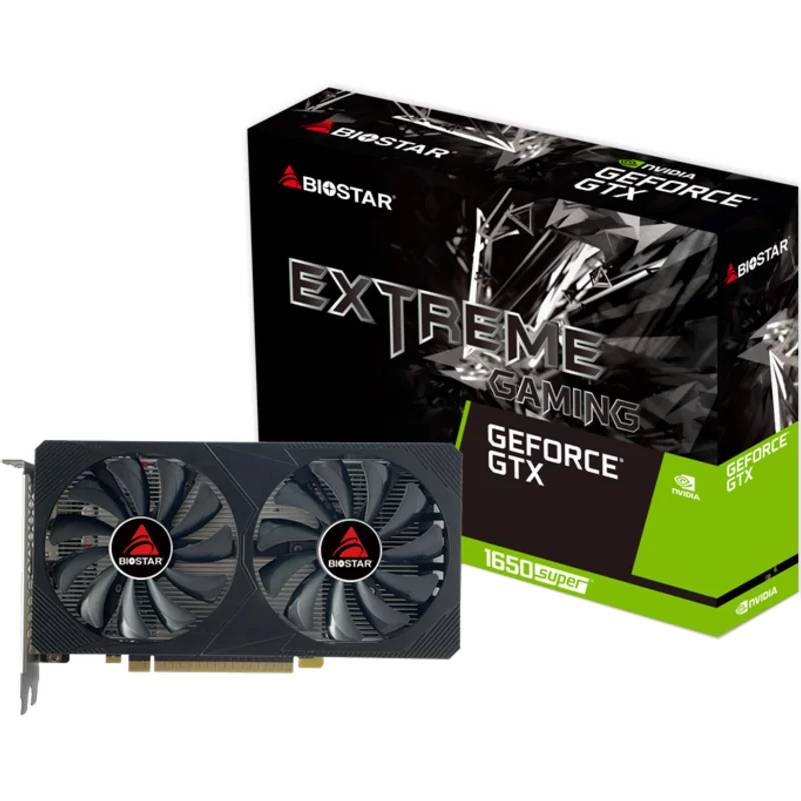 Видеокарта BIOSTAR GeForce GTX 1650 SUPER 4GB GDDR6 VN1656SF41 (GTX1650) Тип памяти GDDR6