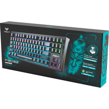 Клавиатура AULA F3032 Mechanical + 21 Yellow keys KRGD Brown EN/UA Black (6948391201740)