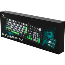 Клавіатура AULA F2088 PRO + 9 Green keys KRGD Blue EN/UA Black/Gray (6948391234892)