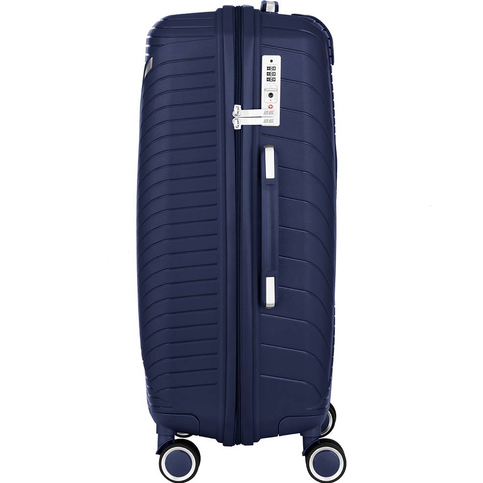 Валіза 2E SIGMA L 4 колеса Blue (2E-SPPS-L-NV) Особливості ремені для фіксації