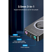 Звуковая карта VENTION Audio USB - 3х3.5 мм jack 0.15m Volume Control (CDRBB)