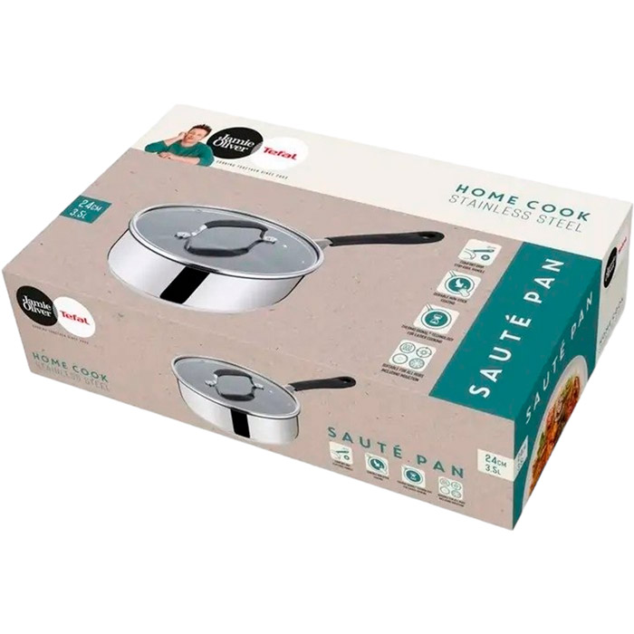 Сотейник TEFAL Jamie Oliver Home Cook 24 см 3.5 л (E3033275) Крышка с крышкой