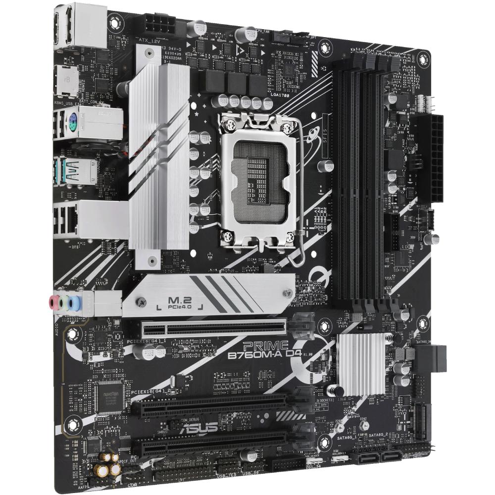 Материнська плата ASUS PRIME B760M-A D4-CSM s1700 mATX CSM (90MB1D00-M0EAYC) Сокет Intel 1700