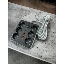 Мережевий фільтр XOKO SP-6-4-2 6 розеток + 6xUSB 2м 10А Black (XK-SP-6-4-2-BK)