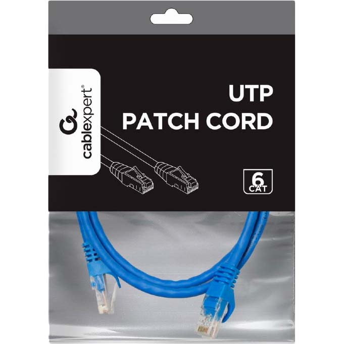 Патч-корд CABLEXPERT UTP (PP6U-1.5M/B) Разъем 2 RJ45