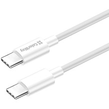 Кабель COLORWAY Type-C-Type-C 60 W 3 А TPE PD Fast Charging 1 м White (CW-CBPDCC055-WT)