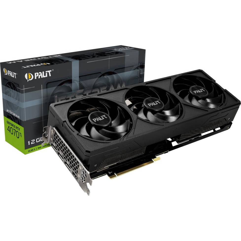 Відеокарта PALIT GeForce RTX 4070 TI JETSTREAM 12GB 192Bit 2310/2100MHz (NED407T019K9-1043J) Тип пам'яті GDDR6X