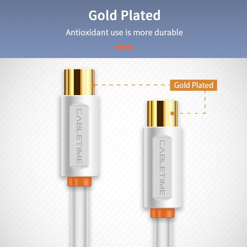 Кабель CABLETIME Male-Female 3m (CF33N) Тип роз'єму TV-TV (Coaxial)
