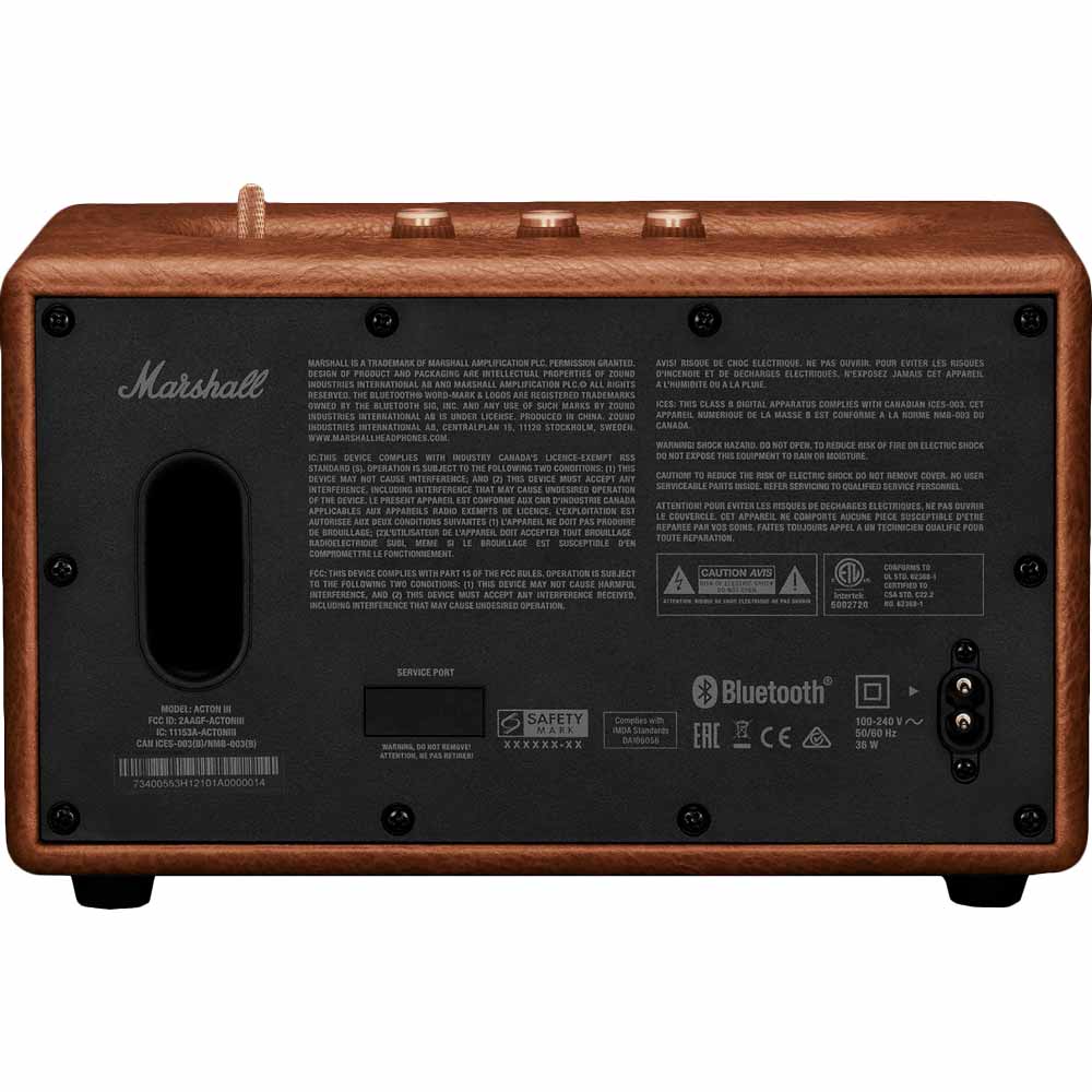 Колонка Marshall LoudSpeaker Acton III Bluetooth Brown (1006075) Мощность колонок 30