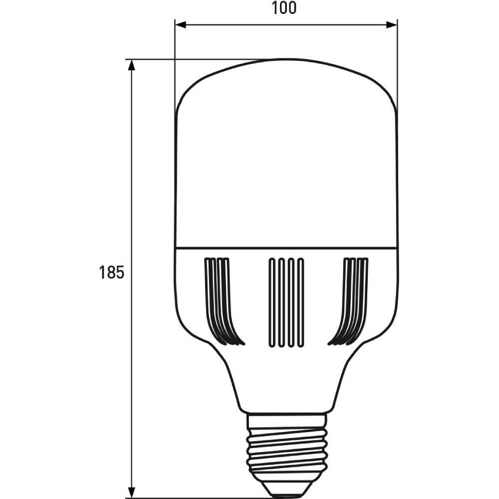 Лампочка EUROELECTRIC LED Plastic 30W E27 6500K (LED-HP-30276(P)) Форма стандартная (груша)