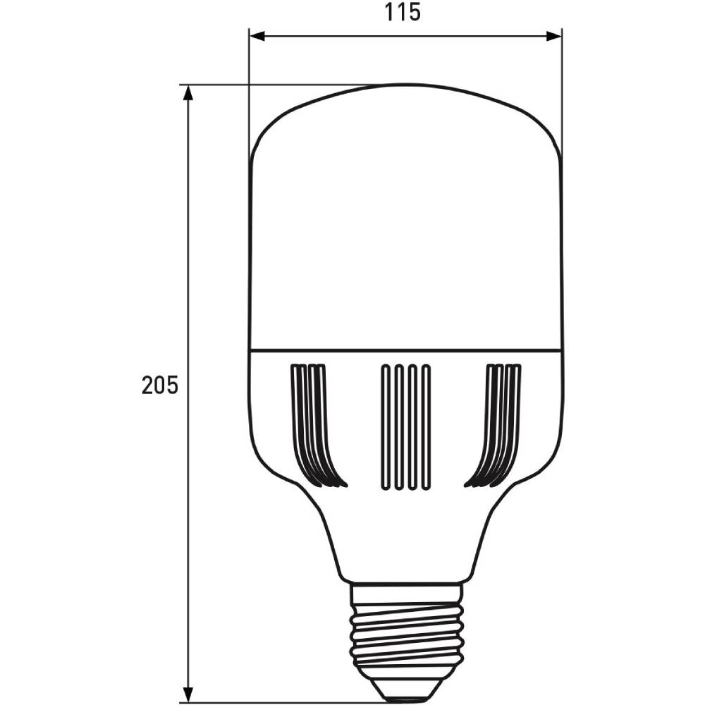 Лампочка EUROELECTRIC LED Plastic 40W E27 6500K (LED-HP-40276(P)) Форма стандартная (груша)