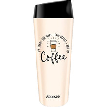 Термокухоль ARDESTO Coffee Time Meowning 450 мл Beige (AR2645WC)