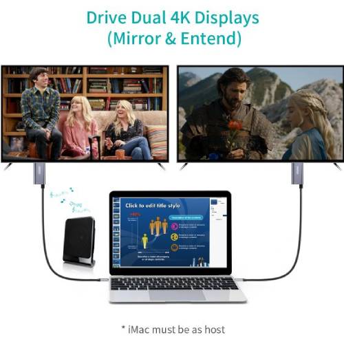 Кабель CHOETECH USB-C - HDMI XCH-M180GY Длина 1.8
