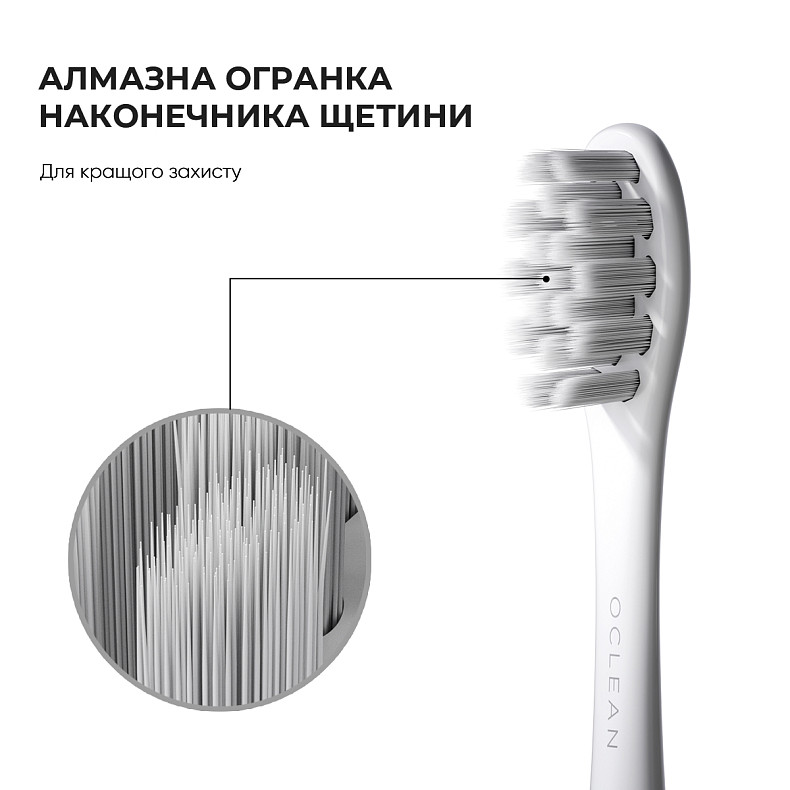 Насадка Oclean P1S12 догляд за яснами ультрам'яка біла 6 шт (6970810552263) Дизайн для дорослих
