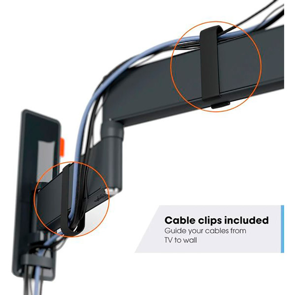 Кронштейн Vogels TVM 3643 Black (3836430) Конструкція 3 ступеня свободи