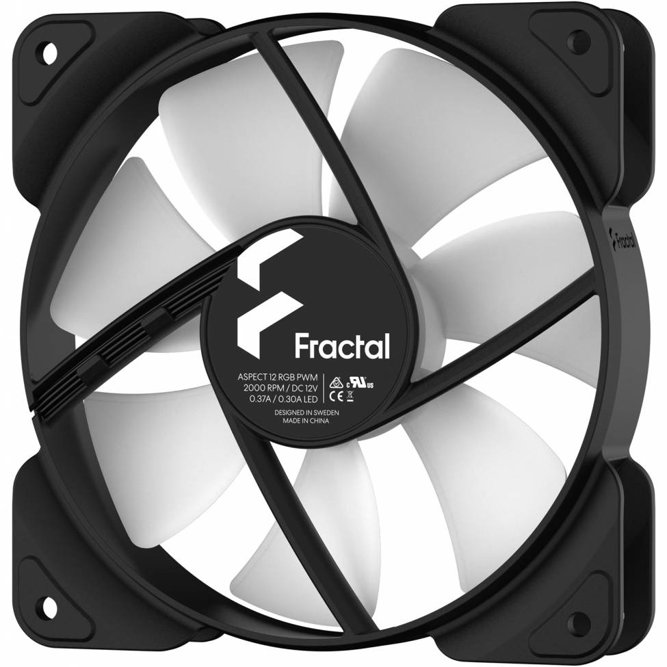 Кулер корпусний FRACTAL DESIGN Aspect 120 мм RGB PWM Black Frame (FD-F-AS1-1205) Конструкція системи охолодження кулер