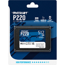 SSD накопичувач PATRIOT 2.5" SSD 512GB P220 SATA 3.0 (P220S512G25)