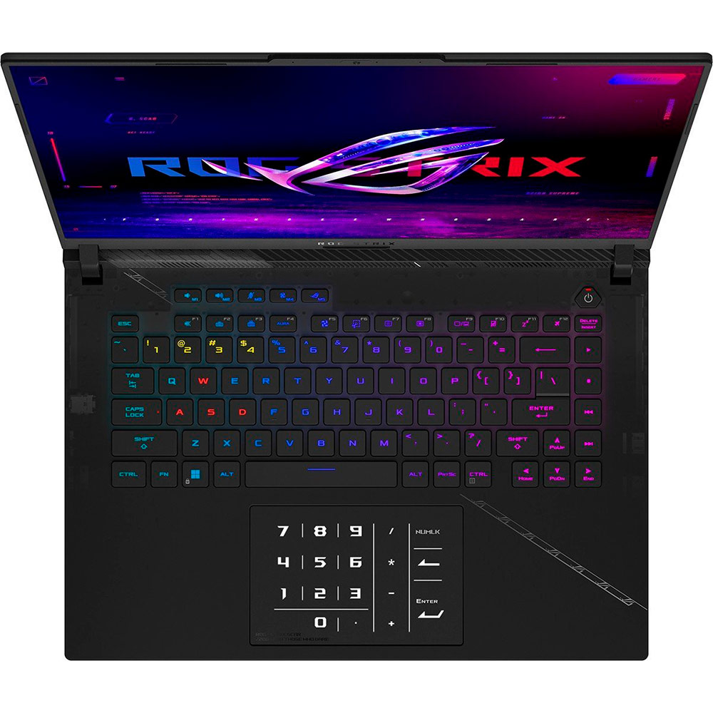 Зовнішній вигляд Ноутбук Asus ROG Strix G16 G634JY-NM060W Off Black (90NR0D91-M00440)