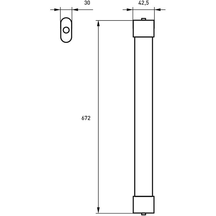 Світильник EUROLAMP LED IP65 18W 4000K 0.6m SLIM (LED-FX(0.6)-18/41(slim)) Колір білий