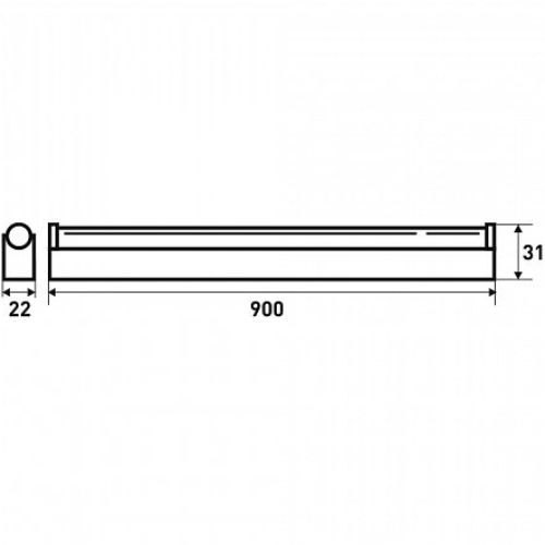 Светильник EUROLAMP LED IP44 14W 4000K T5 (LED-FX(T5)-14/4) Тип выключателя на изделии